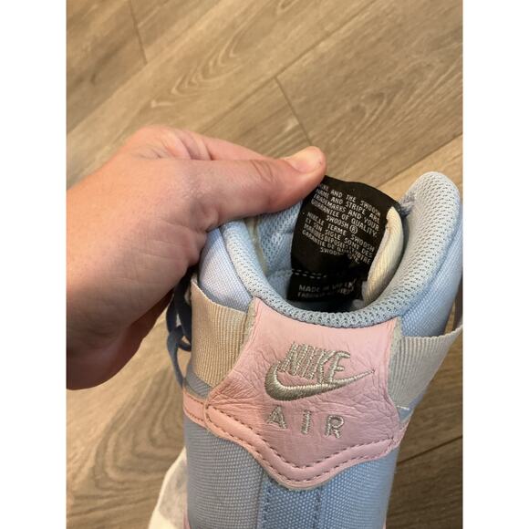 Nike Air Force 1 High Top Sneakers Womens US 6 Girls Pink Blue Tennis Shoe 36.5 - Picture 9 of 10